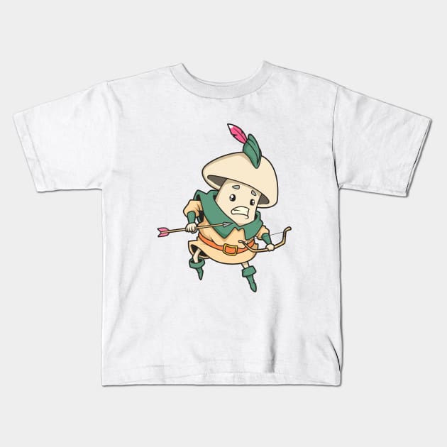 Roleplay Character - Ranger - Hunter - Mushroom Kids T-Shirt by Modern Medieval Design